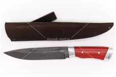 Нож Добытчик-6 кованая сталь ХВ-5 Алмазка G10 красный целмет